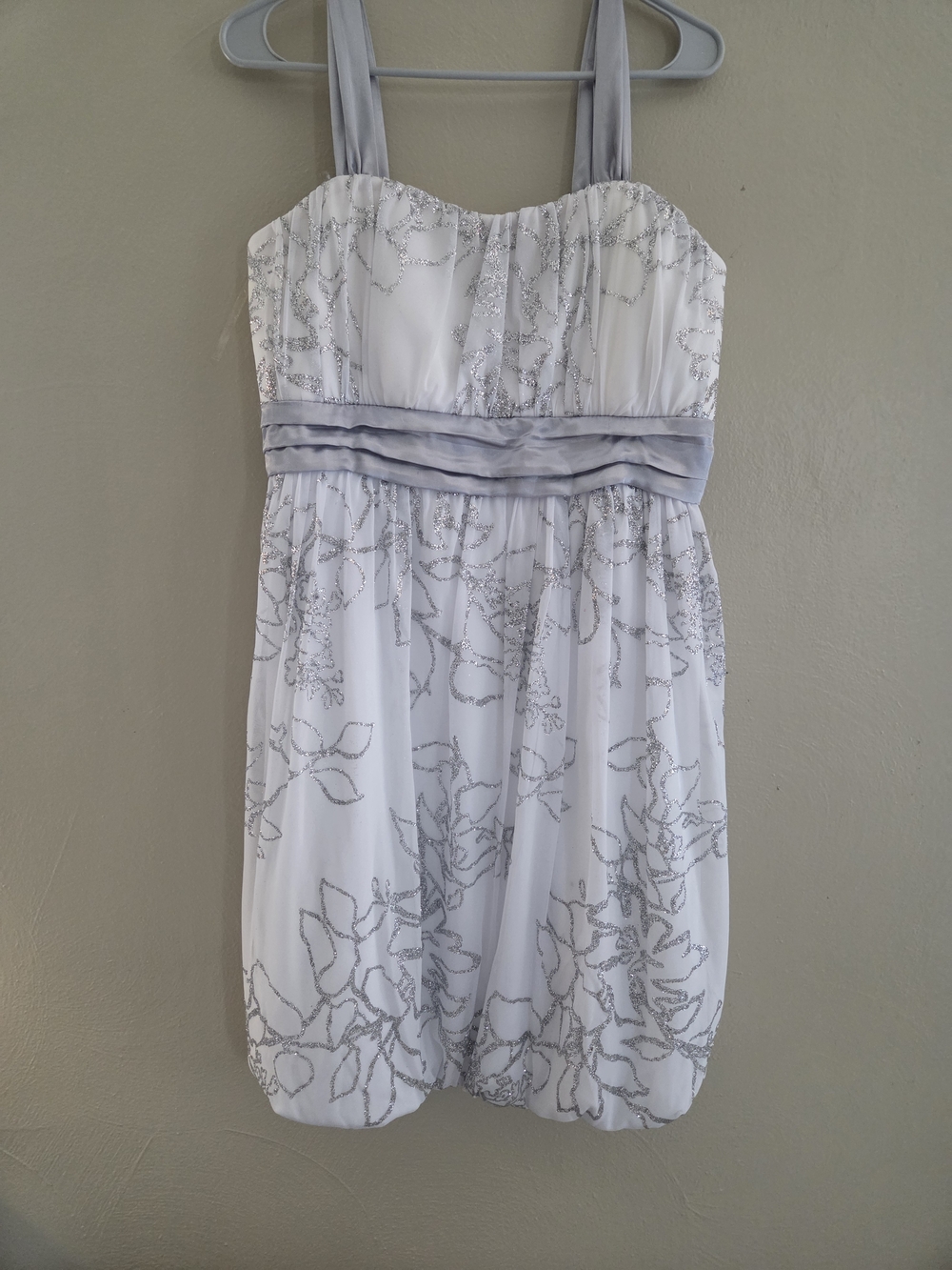 Speechless White Dress with Silver Glitter Accents